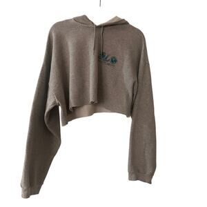 Hanes San Luis Obispo (SLO) grey cropped hoodie size XL
